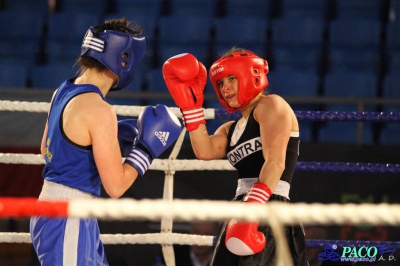 Półfinały 13. Mistrzostw Polski Kobiet w Boksie kategoria 57 kg: Sandra Kruk (UKS Kontra Elbląg) - Aleksandra Banak (Polonia Leszno) RSC 4