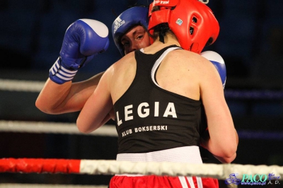  Półfinały 13. Mistrzostw Polski Kobiet w Boksie kategoria 75 kg: Lidia Fidura (GUKS Carbo Gliwice) - Wioleta Michalska (Legia Warszawa) RSC 4