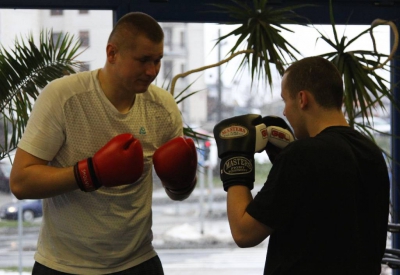 Sobotni trening pięściarski w Klubie Paco przy ul. Zana 72