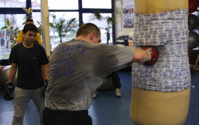 Sobotni trening pięściarski w Klubie Paco przy ul. Zana 72