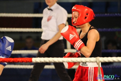 XIII MP Seniorek w Boksie Drabik Sandra Kick Boxing Kielce vs Cieslik Katarzyna DKB Dabrowa Górnicza 3:0