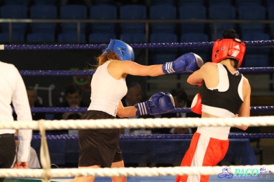 XIII MP Seniorek w Boksie Andrzejewska Anna Gwardia Łódź vs Bogoń Paulina PTB Tiger Tarnów 1:2