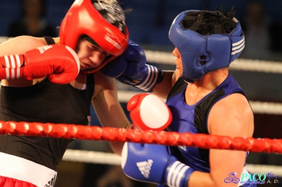  Półfinały 13. Mistrzostw Polski Kobiet w Boksie kategoria 75 kg: Lidia Fidura (GUKS Carbo Gliwice) - Wioleta Michalska (Legia Warszawa) RSC 4