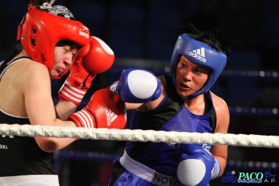  Półfinały 13. Mistrzostw Polski Kobiet w Boksie kategoria 75 kg: Lidia Fidura (GUKS Carbo Gliwice) - Wioleta Michalska (Legia Warszawa) RSC 4