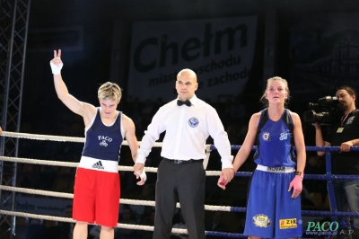 IV GALA SPORTÓW WALKI: Karolina MICHALCZUK (Paco Lublin) - Jadwiga STAŃCZAK (Carbo Gliwice) - Chełm 25.10.14r_58