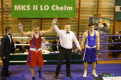 Towarzyski Mecz Bokserski - MKS II LO Chełm vs Klub Sportowy Paco: Mateusz Chmielewski vs Dawid Ćwirko - Godycki