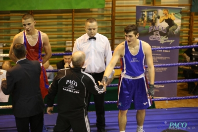 Towarzyski Mecz Bokserski - MKS II LO Chełm vs Klub Sportowy Paco: Mateusz Chmielewski vs Dawid Ćwirko - Godycki