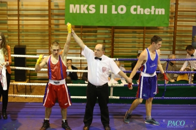 Towarzyski Mecz Bokserski - MKS II LO Chełm vs Klub Sportowy Paco:Michał Klimek vs Kacper Stadnicki