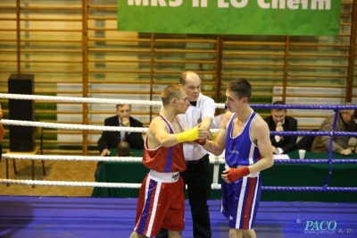 Towarzyski Mecz Bokserski - MKS II LO Chełm vs Klub Sportowy Paco:Michał Klimek vs Kacper Stadnicki