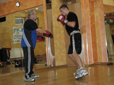 Trening pięściarzy zawodowych w klubie Paco