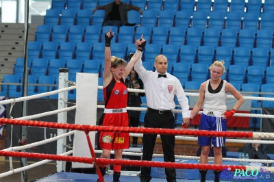 13. Mistrzostwa Polski Kobiet w Boksie - półfinał kat. 60 kg: Magdalena Wichrowska (Carbo Gliwice) - Dorota Kusiak (Start Gniezno) 3:0