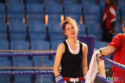  Półfinały 13. Mistrzostw Polski Kobiet w Boksie kategoria 51 kg: Żaneta Cieśla (UKS Kontra Elbląg) - Klaudia Sibiga (Ring Stalowa Wola) RSC 4