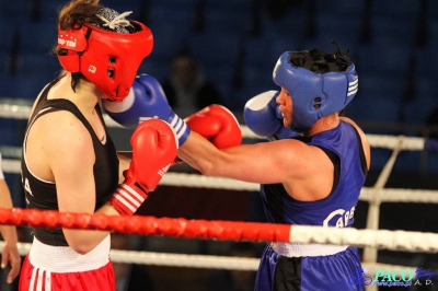  Półfinały 13. Mistrzostw Polski Kobiet w Boksie kategoria 75 kg: Lidia Fidura (GUKS Carbo Gliwice) - Wioleta Michalska (Legia Warszawa) RSC 4