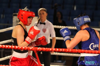  Półfinały 13. Mistrzostw Polski Kobiet w Boksie kategoria 75 kg: Lidia Fidura (GUKS Carbo Gliwice) - Wioleta Michalska (Legia Warszawa) RSC 4