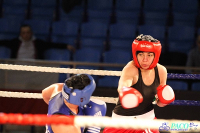  Półfinały 13. Mistrzostw Polski Kobiet w Boksie kategoria 75 kg: Lidia Fidura (GUKS Carbo Gliwice) - Wioleta Michalska (Legia Warszawa) RSC 4