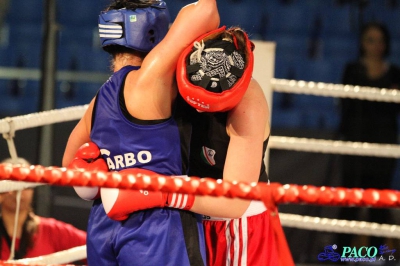  Półfinały 13. Mistrzostw Polski Kobiet w Boksie kategoria 75 kg: Lidia Fidura (GUKS Carbo Gliwice) - Wioleta Michalska (Legia Warszawa) RSC 4