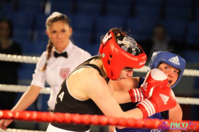  Półfinały 13. Mistrzostw Polski Kobiet w Boksie kategoria 75 kg: Lidia Fidura (GUKS Carbo Gliwice) - Wioleta Michalska (Legia Warszawa) RSC 4