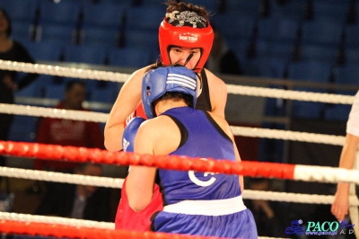  Półfinały 13. Mistrzostw Polski Kobiet w Boksie kategoria 75 kg: Lidia Fidura (GUKS Carbo Gliwice) - Wioleta Michalska (Legia Warszawa) RSC 4