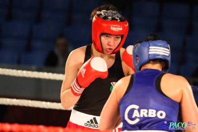  Półfinały 13. Mistrzostw Polski Kobiet w Boksie kategoria 75 kg: Lidia Fidura (GUKS Carbo Gliwice) - Wioleta Michalska (Legia Warszawa) RSC 4