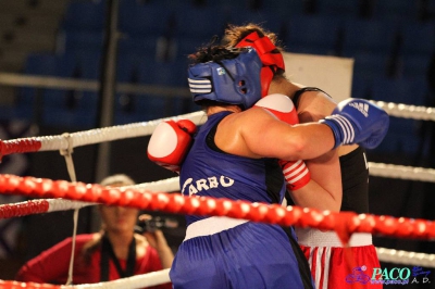  Półfinały 13. Mistrzostw Polski Kobiet w Boksie kategoria 75 kg: Lidia Fidura (GUKS Carbo Gliwice) - Wioleta Michalska (Legia Warszawa) RSC 4