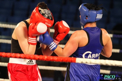  Półfinały 13. Mistrzostw Polski Kobiet w Boksie kategoria 75 kg: Lidia Fidura (GUKS Carbo Gliwice) - Wioleta Michalska (Legia Warszawa) RSC 4