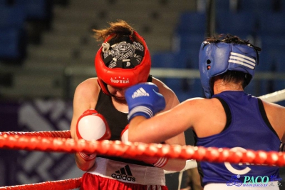  Półfinały 13. Mistrzostw Polski Kobiet w Boksie kategoria 75 kg: Lidia Fidura (GUKS Carbo Gliwice) - Wioleta Michalska (Legia Warszawa) RSC 4