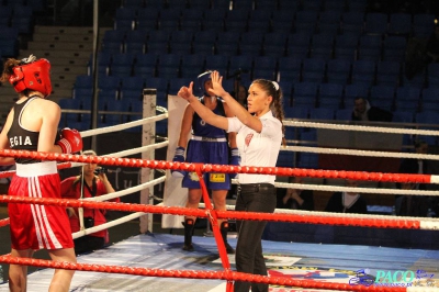  Półfinały 13. Mistrzostw Polski Kobiet w Boksie kategoria 75 kg: Lidia Fidura (GUKS Carbo Gliwice) - Wioleta Michalska (Legia Warszawa) RSC 4