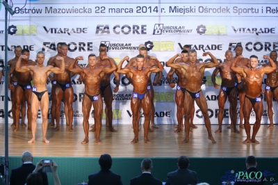 Kulturystyka klasyczna mężczyzn: +180 cm Debiuty PZKFiTS Ostrów Mazowiecka 2014_13