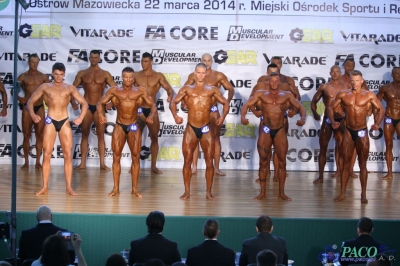 Kulturystyka klasyczna mężczyzn: +180 cm Debiuty PZKFiTS Ostrów Mazowiecka 2014_24
