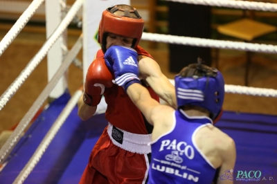 Towarzyski Mecz Bokserski - MKS II LO Chełm vs Klub Sportowy Paco: Piotr Jędrzejewski nieznacznie lepszy od Dawida Cieszyńskiego_19