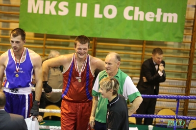 Towarzyski Mecz Bokserski - MKS II LO Chełm vs Klub Sportowy Paco: Bartosz Wdowiak vs Mikołaj Sadurski